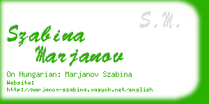 szabina marjanov business card